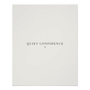 Minimalistische Poster met Stille Vertrouwen 