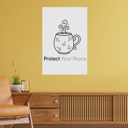 Minimalistische Poster 'Protect Your Peace' (Woonkamer 2)