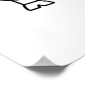 Minimalistische Poster van Domme Stier (Hoek)