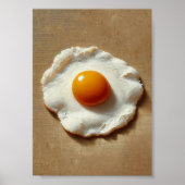 Minimalistische Poster van Gebakken Ei in Moderne (Voorkant)