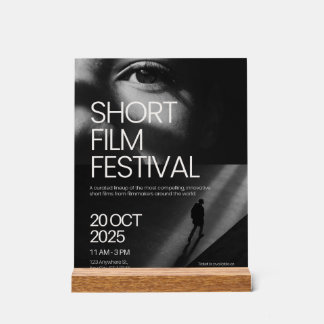 Minimalistische Poster voor Zwart-Wit Filmfestival