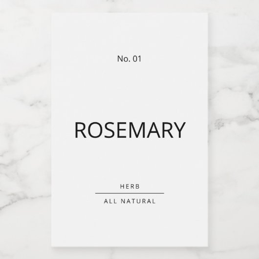 Minimalistische pot voedselcontainer etiket (Enkel label)