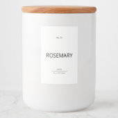 Minimalistische pot voedselcontainer etiket (Voorkant)