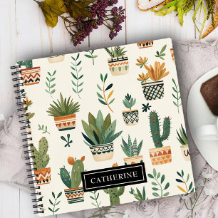 Minimalistische Potted Planten gepersonaliseerd Notitieboek