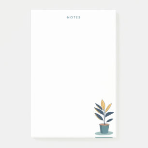 Minimalistische pottenbakken huis plant illustrati post-it® notes
