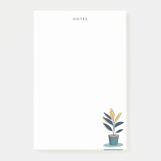 Minimalistische pottenbakken huis plant illustrati post-it® notes (Voorkant)
