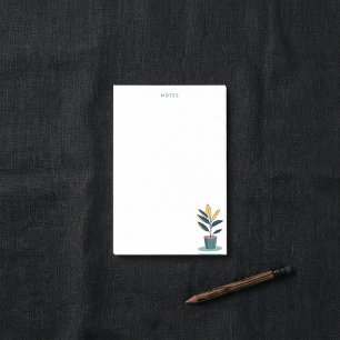 Minimalistische pottenbakken huis plant illustrati post-it® notes