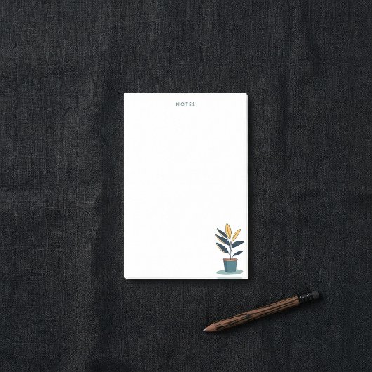 Minimalistische pottenbakken huis plant illustrati post-it® notes