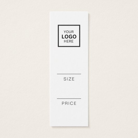 Minimalistische prijs Hang Label Kaart (Achterkant)