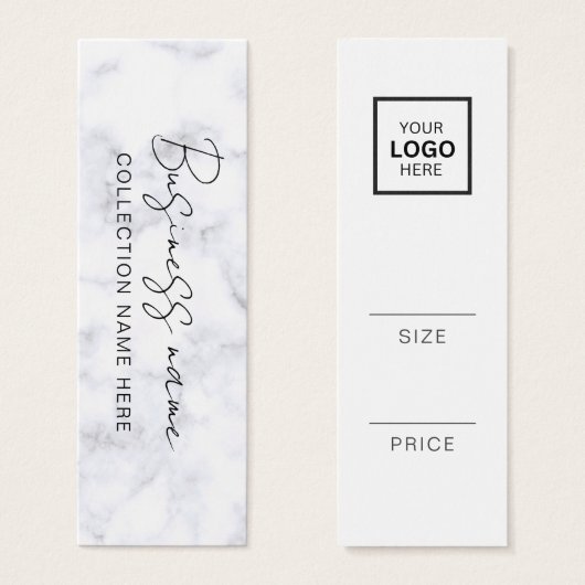 Minimalistische prijs Hang Label Kaart (Voorkant /achterkant)