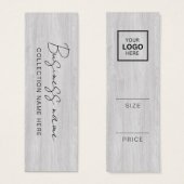 Minimalistische prijs Hang Label Kaart (Voorkant /achterkant)