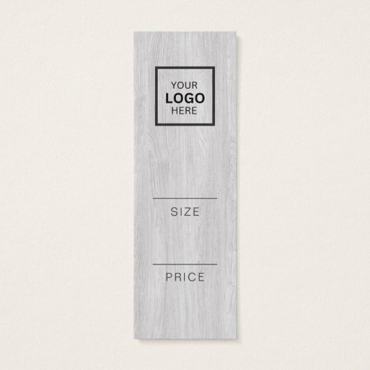 Minimalistische prijs Hang Label Kaart (Achterkant)