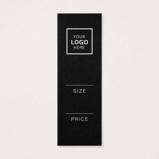 Minimalistische prijs Hang Label Kaart (Achterkant)