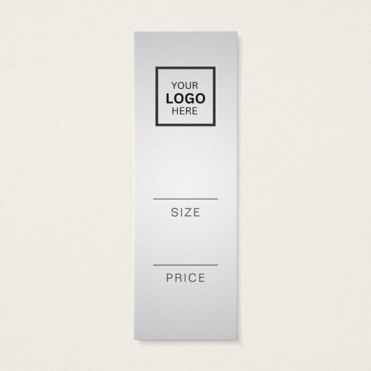 Minimalistische prijs Hang Label Kaart (Achterkant)