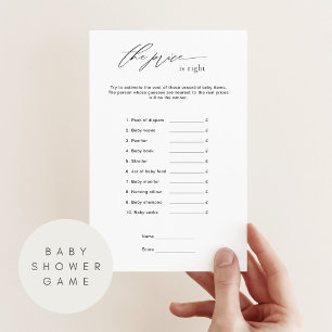 Minimalistische prijs is juiste Baby shower Quiz s