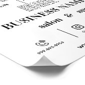 Minimalistische Prijslijst Haar Prijs Flyer Salon Poster (Hoek)