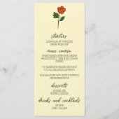 Minimalistische Primrose bruiloft Menu (Voorkant)