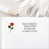Minimalistische Primrose Wedding Adres Label (Insitu)