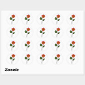 Minimalistische Primrose Wedding Classic Ronde Sti Ronde Sticker (Vel)