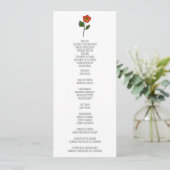Minimalistische Primrose Wedding Programma Programmakaart (Staand voorkant)