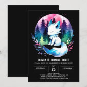 Minimalistische Printable Wolf Verjaardag Kaart (Voorkant / Achterkant)
