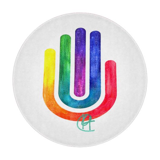 Minimalistische Prism Hamsa Art Challah Snijplank (Voorkant)
