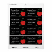 Minimalistische privéleraar en docenten etiket (Full Sheet)