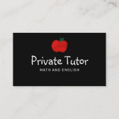 Minimalistische privéleraar en docenten visitekaartje (Achterkant)