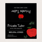 Minimalistische privéleraar en docenten visitekaartje (Buitenkant ongevouwen)