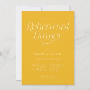 Minimalistische proefhuwelijksdiner Geel Kaart