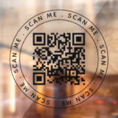 Minimalistische Professional Business Logo QR-code Raamsticker (Vel 2)