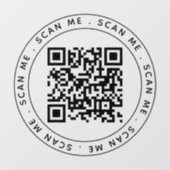 Minimalistische Professional Business Logo QR-code Raamsticker (Vel)