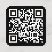 Minimalistische Professional Logo QR Code Zwart Informatiekaartje (Achterkant)