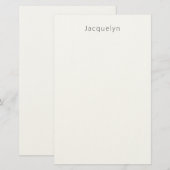 Minimalistische Professional Plain Elegant Moderne Briefpapier (Voorkant / Achterkant)