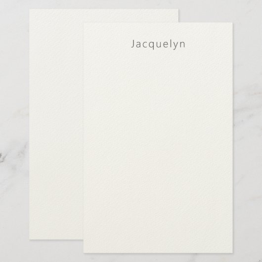 Minimalistische Professional Plain Elegant Moderne Briefpapier (Voorkant / Achterkant)