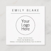 Minimalistische Professional Vierkante Visitekaartje (Voorkant)