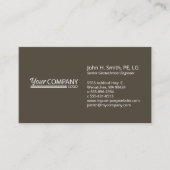 Minimalistische, professionele 2-tone donkerbruin visitekaartje (Voorkant)