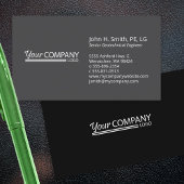 Minimalistische, professionele 2-tone zwarte houts visitekaartje