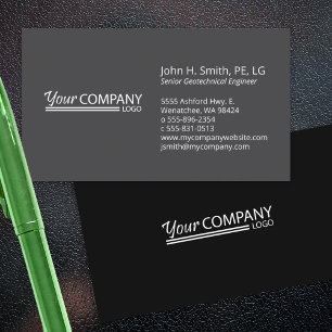 Minimalistische, professionele 2-tone zwarte houts visitekaartje