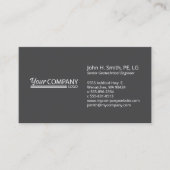 Minimalistische, professionele 2-tone zwarte houts visitekaartje (Voorkant)