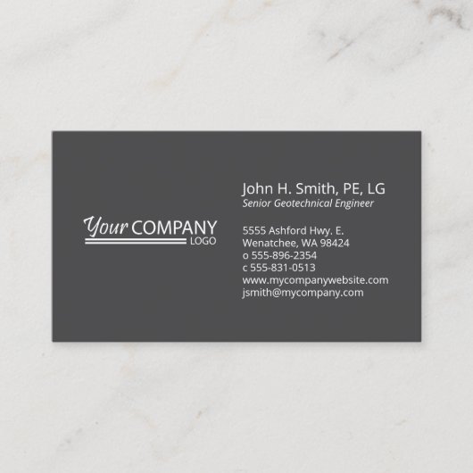 Minimalistische, professionele 2-tone zwarte houts visitekaartje