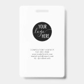 Minimalistische professionele achterlogo bedrijf i badge (Achterkant)