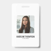 Minimalistische professionele achterlogo bedrijf i badge (Voorzijde)