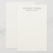 Minimalistische professionele advocaat bij de wet briefpapier (Voorkant / Achterkant)