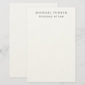 Minimalistische professionele advocaat bij de wet briefpapier (Voorkant / Achterkant)