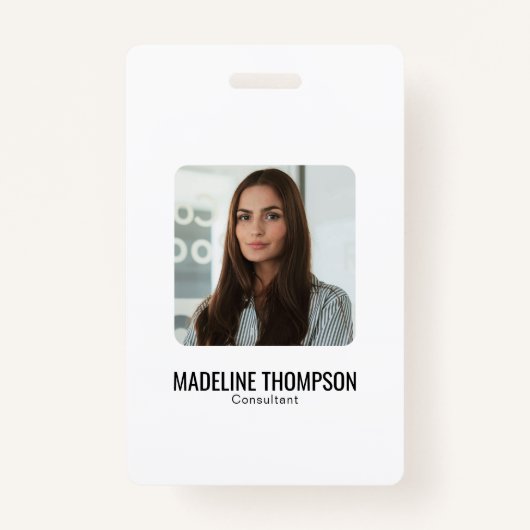 Minimalistische Professionele Back Logo Bedrijf ID Badge (Voorkant)