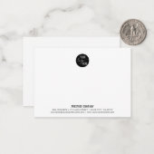 Minimalistische professionele bedrijf eigen Logo Notitiekaartje (Voorkant / Achterkant in situ)