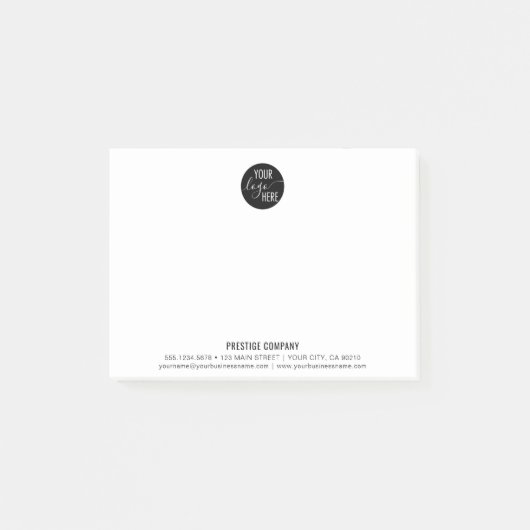 Minimalistische professionele bedrijf eigen Logo Post-it® Notes (Voorkant)