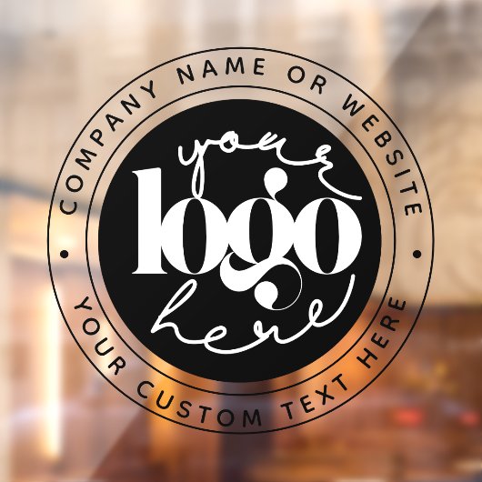 Minimalistische professionele bedrijfslogo hier raamsticker (Vel 2)