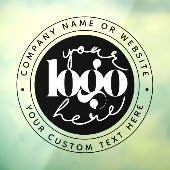 Minimalistische professionele bedrijfslogo hier raamsticker (Vel 3)